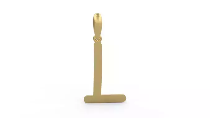 Initial Letters Pendant Hakubo L 3D print model