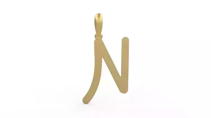 Initial Letters Pendant Hakubo N
