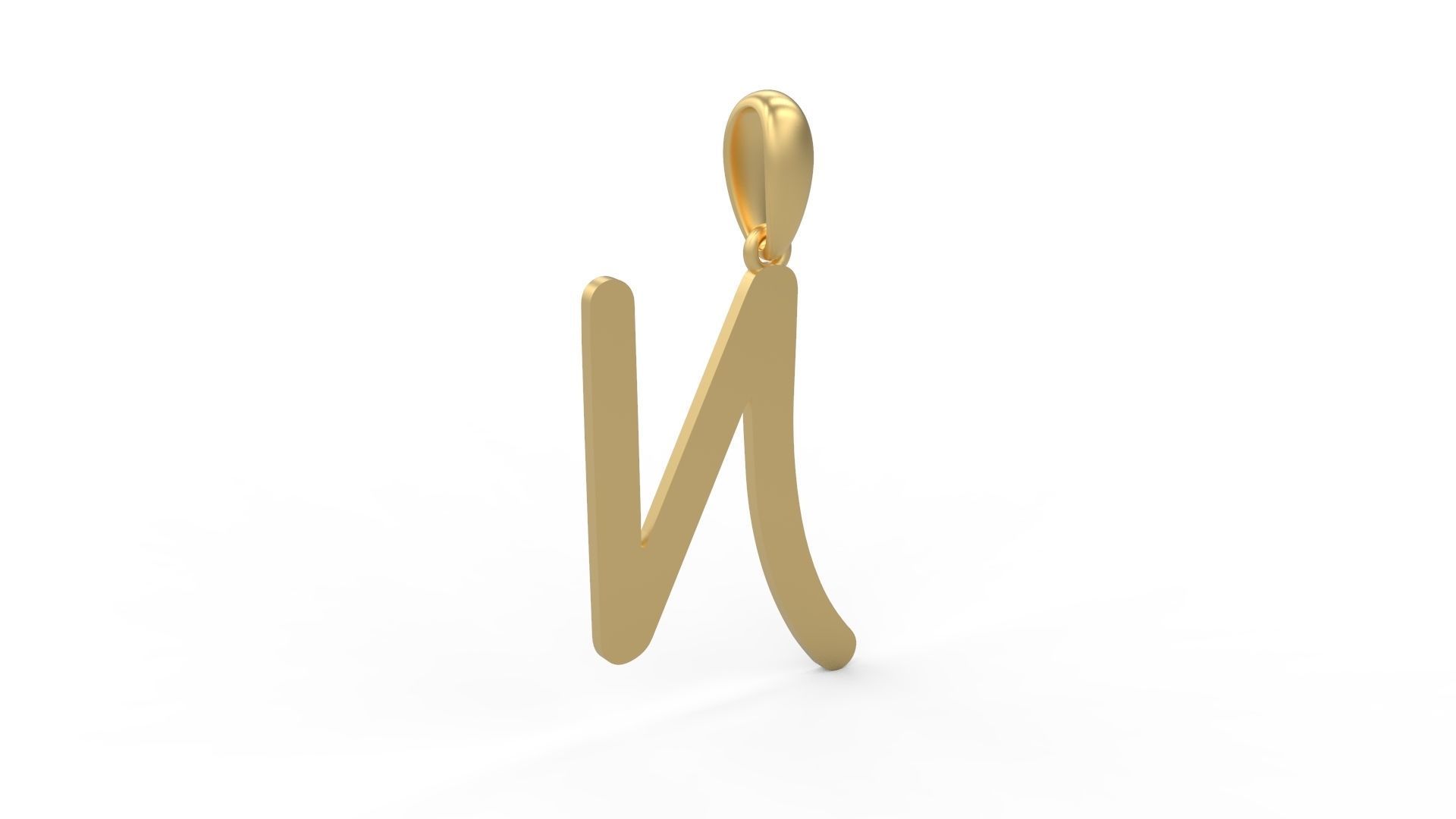 Initial Letters Pendant Hakubo N 3D print model_3