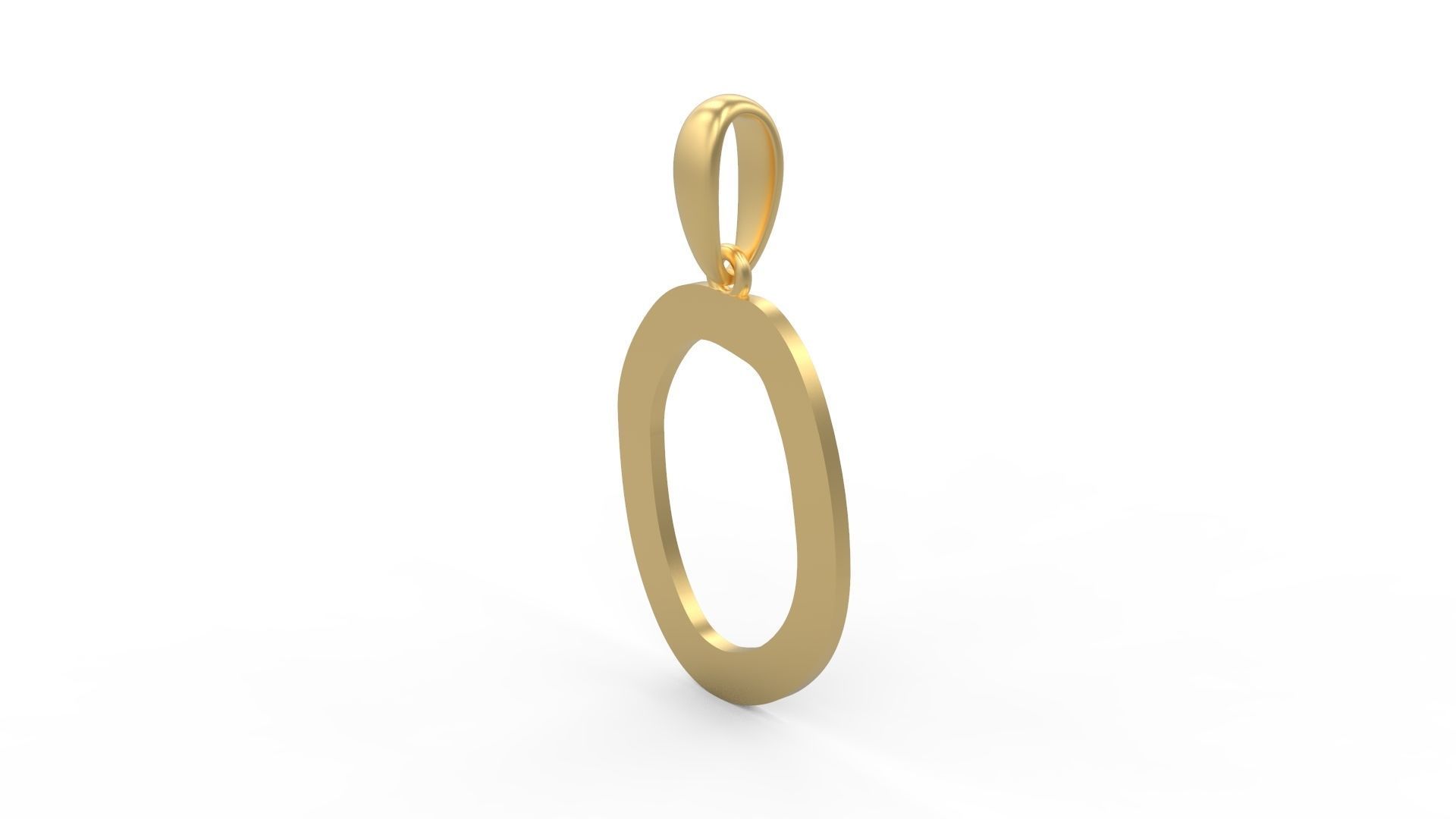 Initial Letters Pendant Hakubo O 3D print model_1