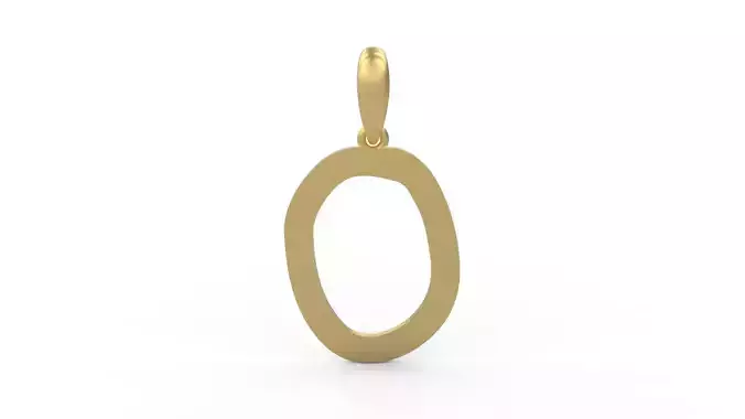 Initial Letters Pendant Hakubo O 3D print model
