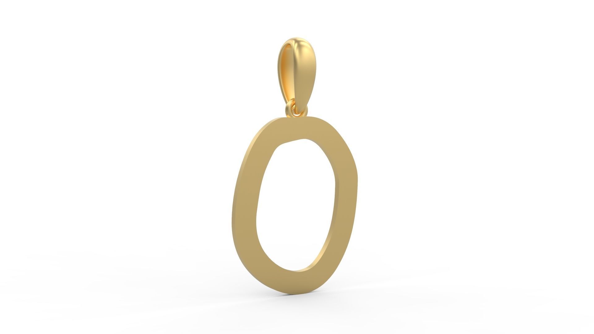 Initial Letters Pendant Hakubo O 3D print model_3
