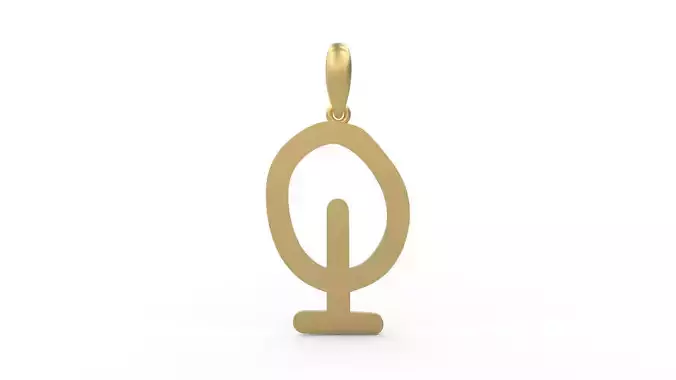 Initial Letters Pendant Hakubo Q 3D print model