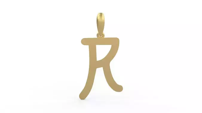 Initial Letters Pendant Hakubo R