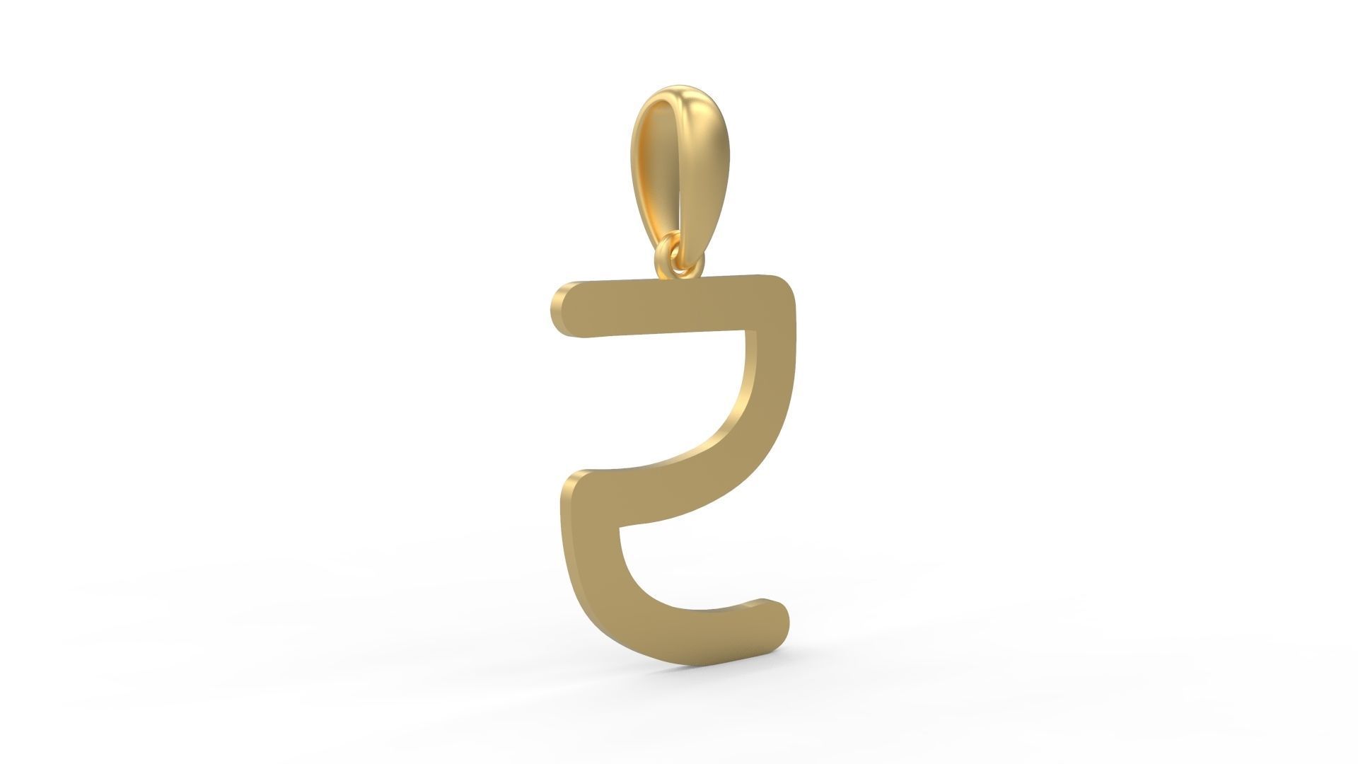 Initial Letters Pendant Hakubo S 3D print model_3