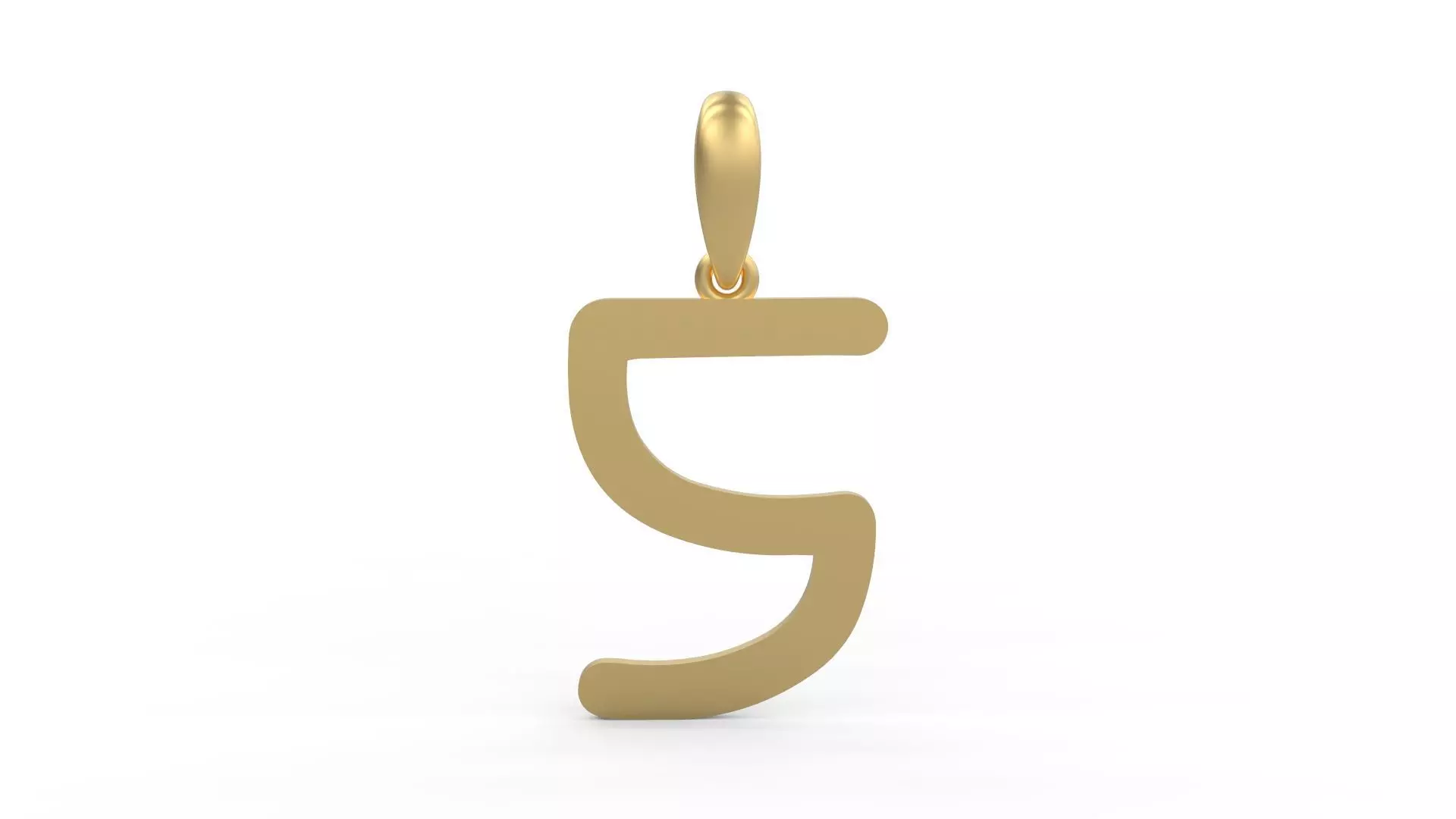 Initial Letters Pendant Hakubo S 3D print model_0