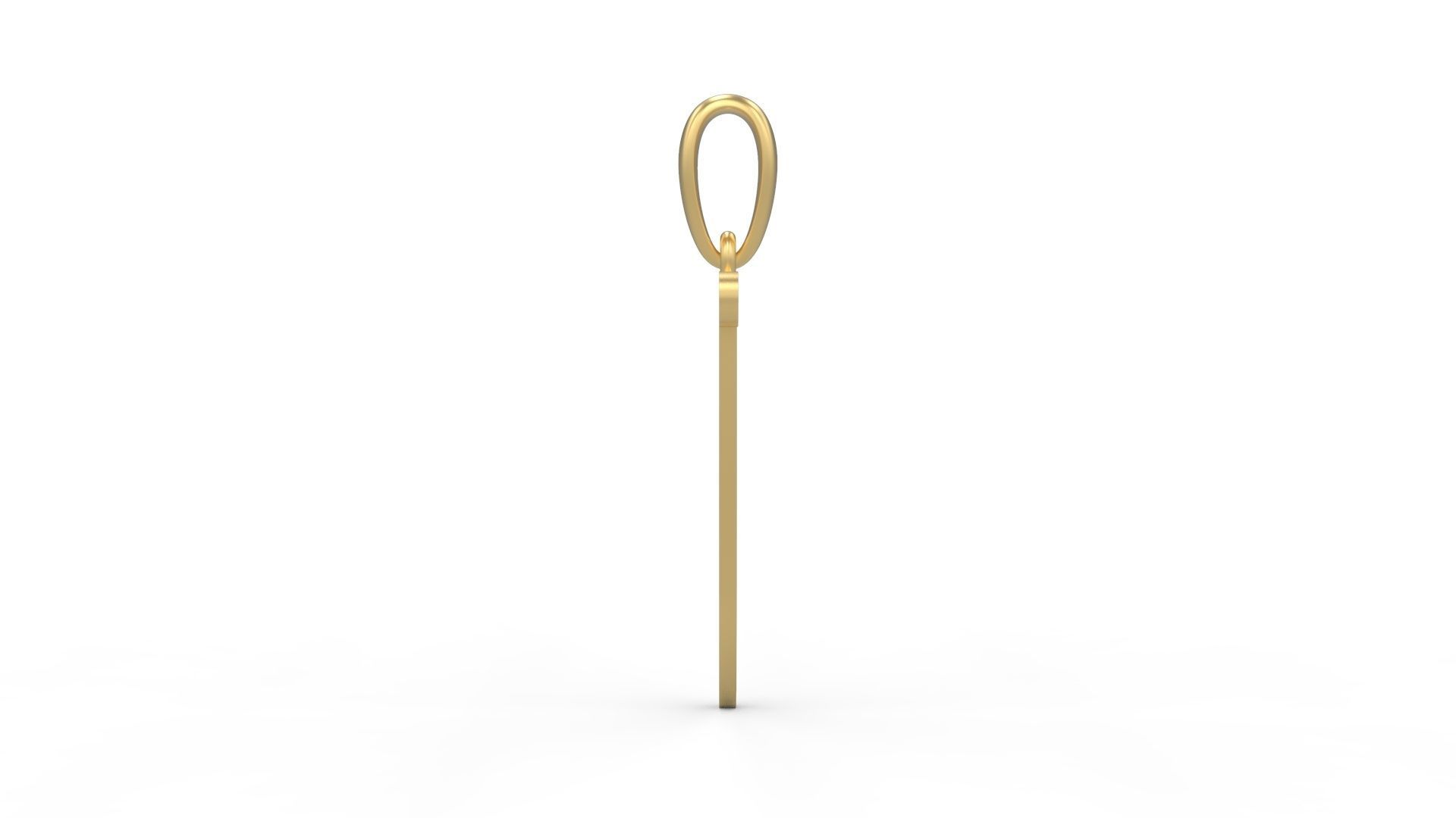 Initial Letters Pendant Hakubo T 3D print model_2