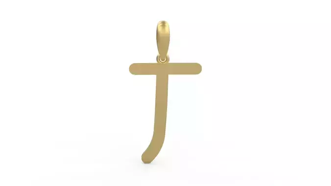 Initial Letters Pendant Hakubo T 3D print model