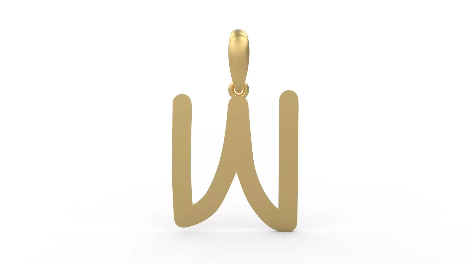 Initial Letters Pendant Hakubo W 3D print model_0