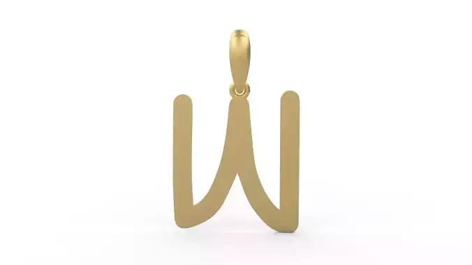 Initial Letters Pendant Hakubo W