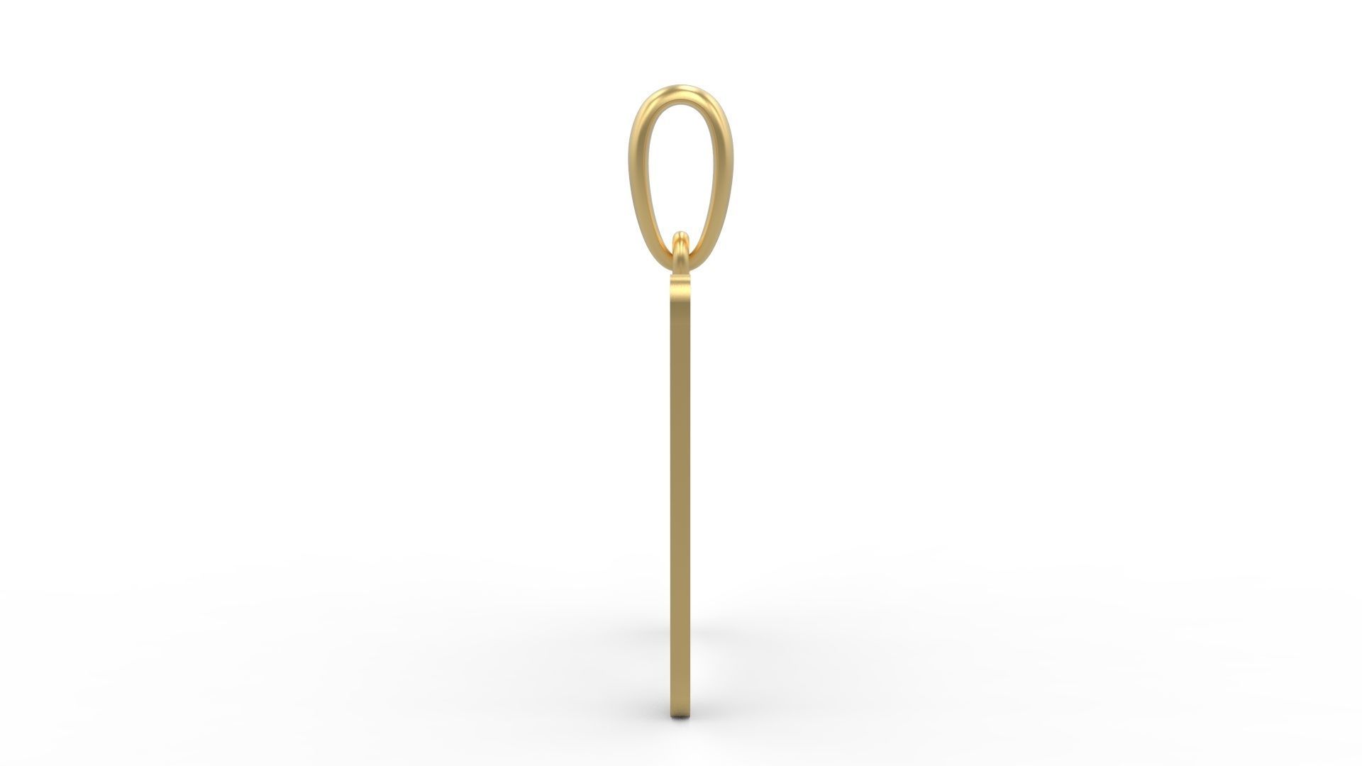 Initial Letters Pendant Hakubo W 3D print model_2