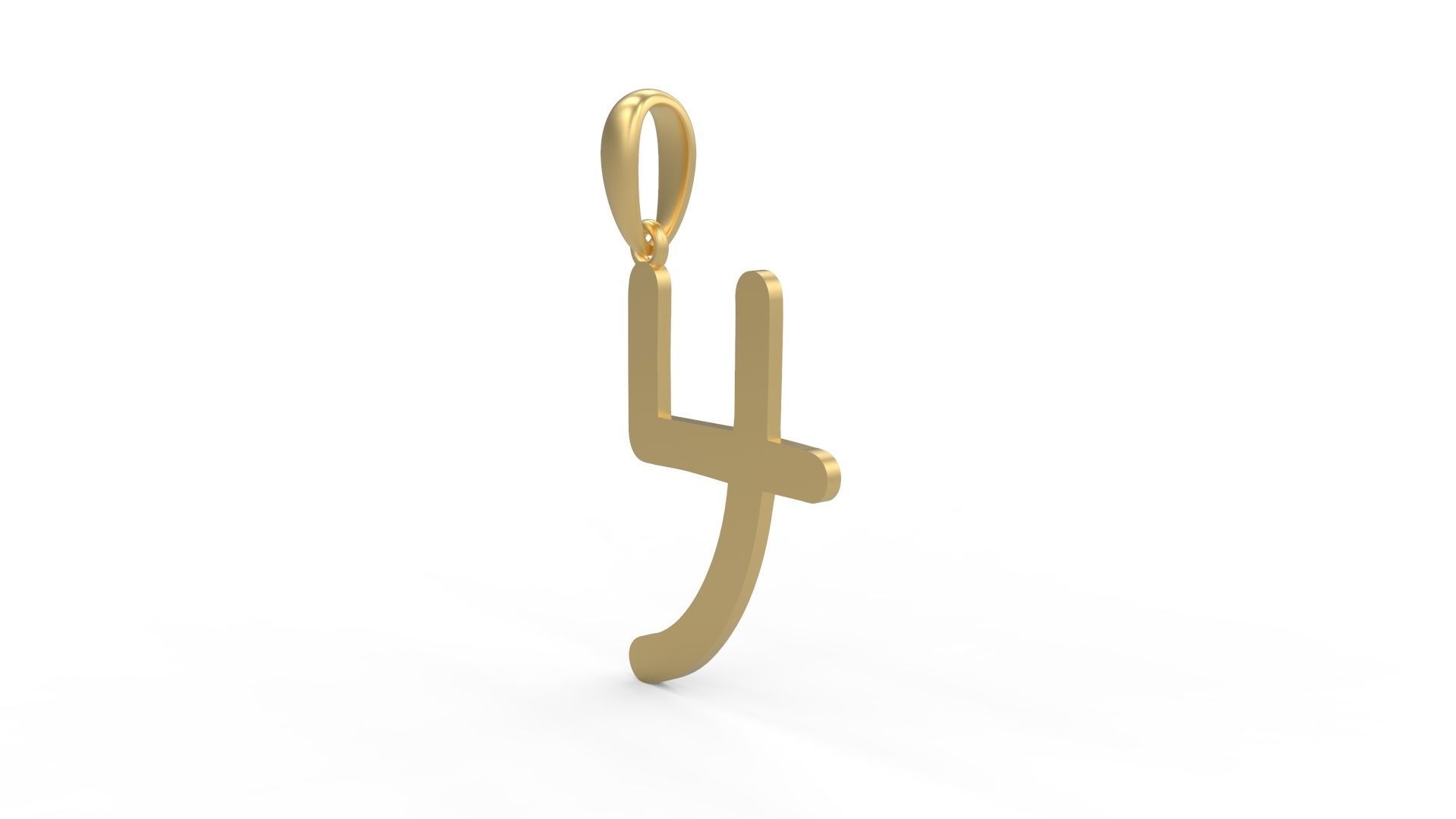 Initial Letters Pendant Hakubo Y 3D print model_1