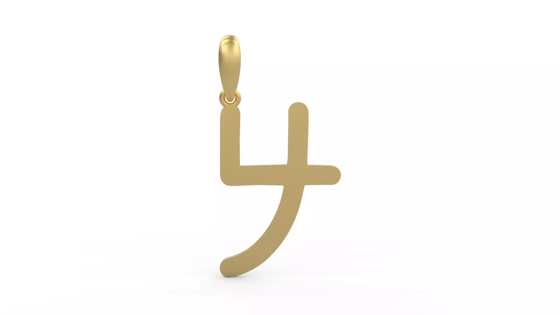 Initial Letters Pendant Hakubo Y 3D print model_0