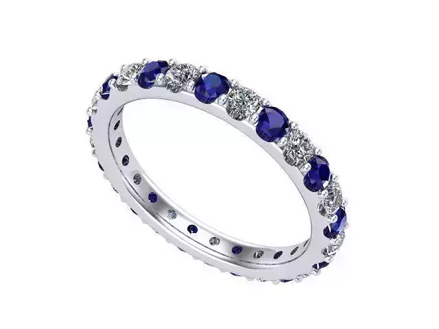 Sapphire and Diamonds Infinity Band 