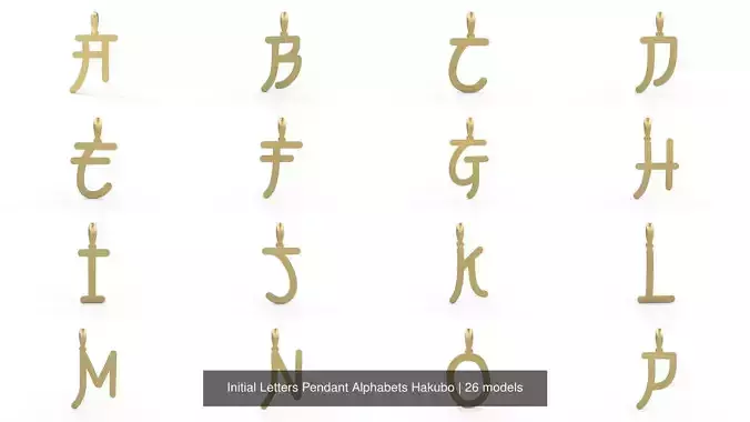 Initial Letters Pendant Alphabets Hakubo