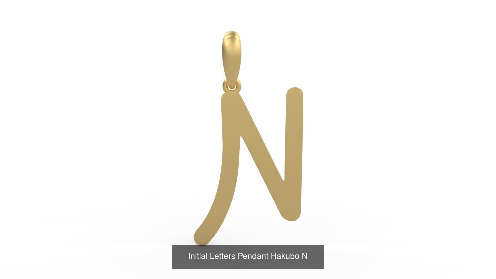 Initial Letters Pendant Alphabets Hakubo 3D Model Collection_16