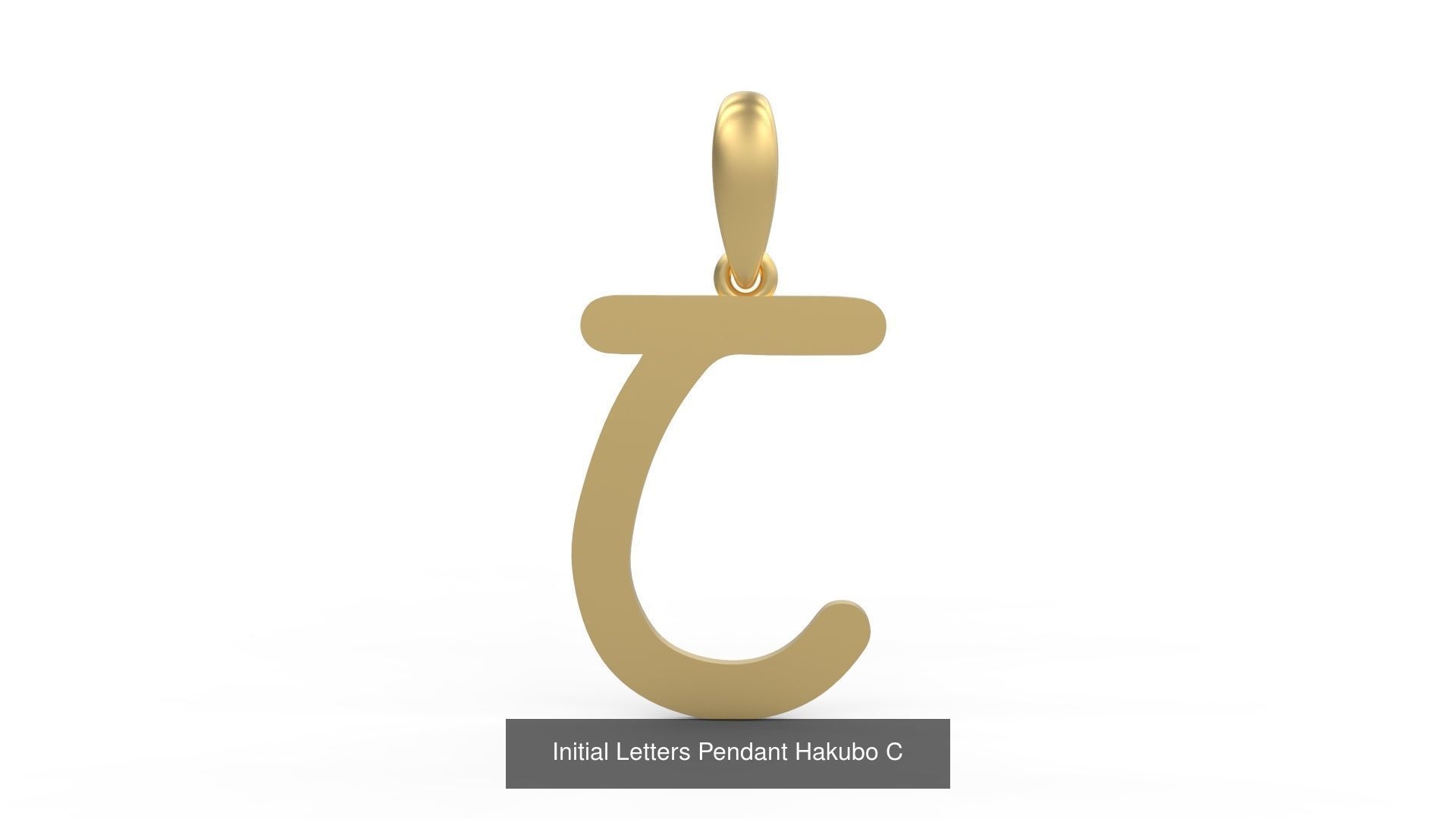 Initial Letters Pendant Alphabets Hakubo 3D Model Collection_5