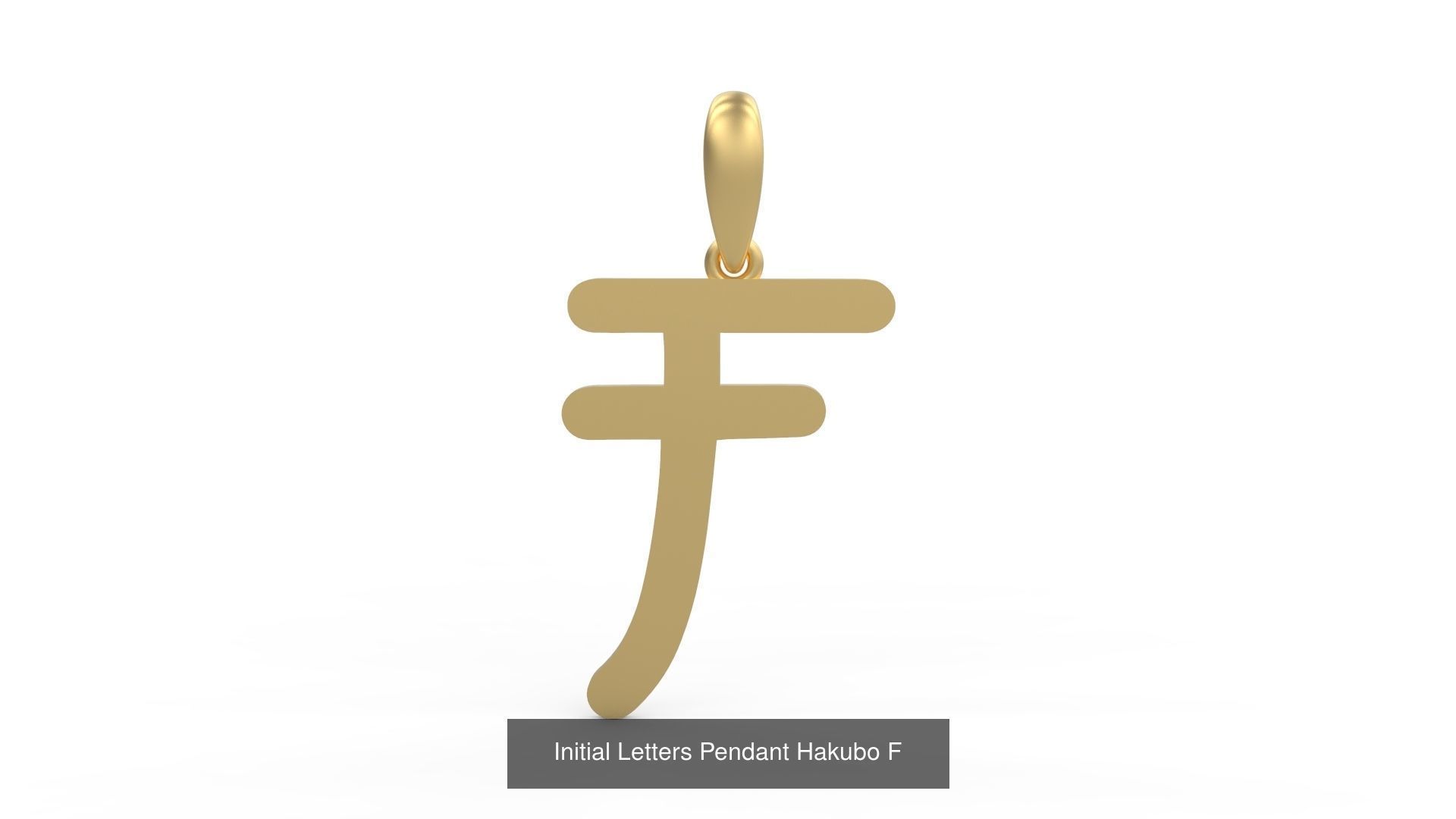 Initial Letters Pendant Alphabets Hakubo 3D Model Collection_8