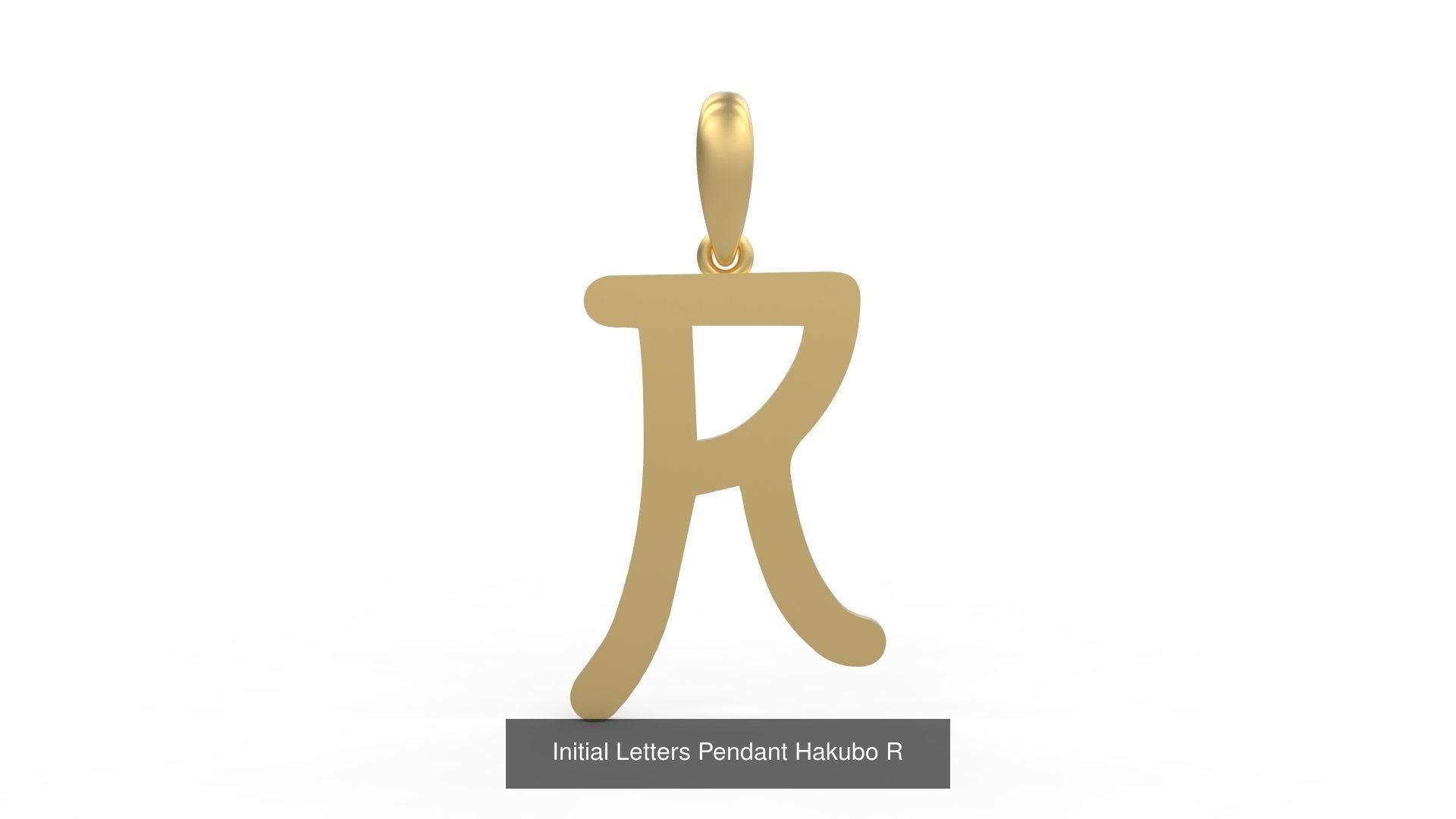 Initial Letters Pendant Alphabets Hakubo 3D Model Collection_20