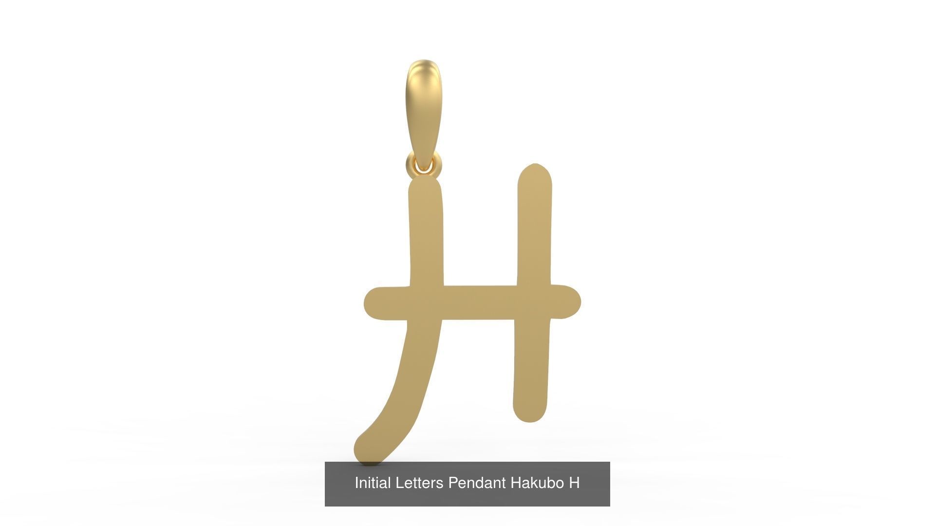 Initial Letters Pendant Alphabets Hakubo 3D Model Collection_10