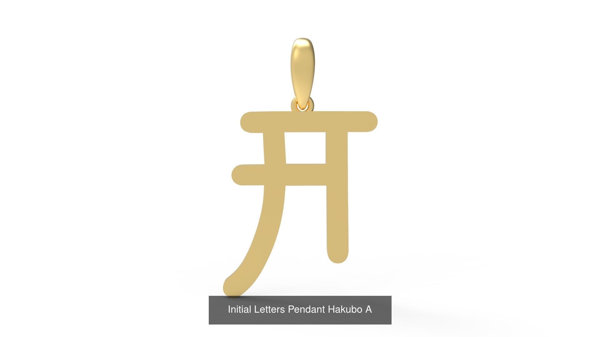 Initial Letters Pendant Alphabets Hakubo 3D Model Collection_3