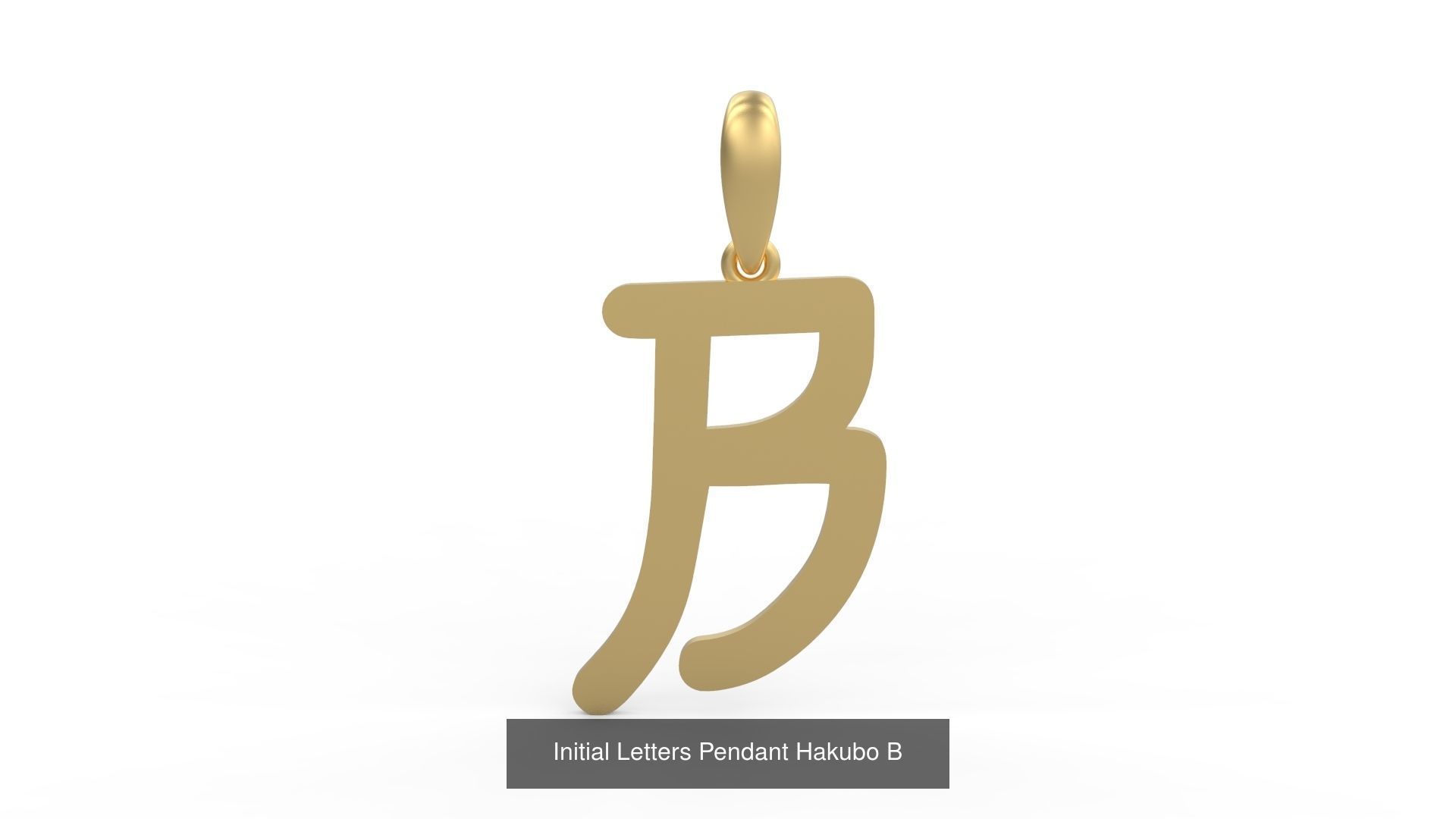 Initial Letters Pendant Alphabets Hakubo 3D Model Collection_4