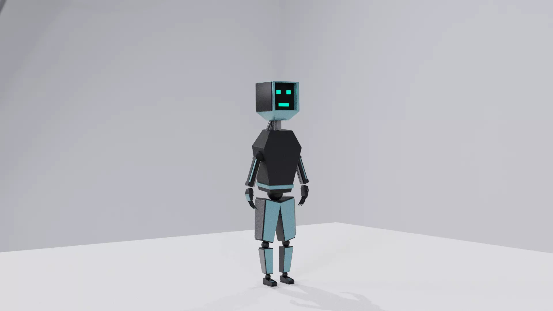 Robot humanoid Low-poly 3D model