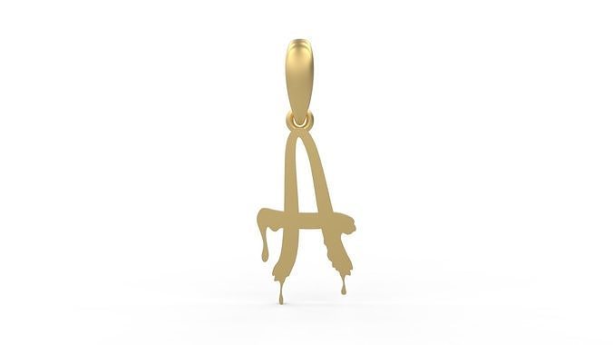 Initial Letters Pendant Halloween Party A 3D print model