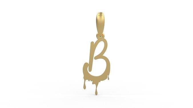 Initial Letters Pendant Halloween Party B 3D print model