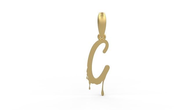 Initial Letters Pendant Halloween Party C 3D print model