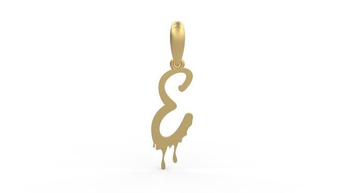 Initial Letters Pendant Halloween Party E 3D print model
