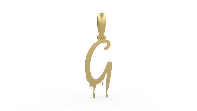Initial Letters Pendant Halloween Party G 3D print model
