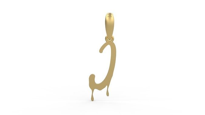 Initial Letters Pendant Halloween Party J 3D print model