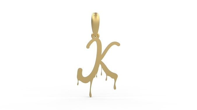  Initial Letters Pendant Halloween Party K 3D print model