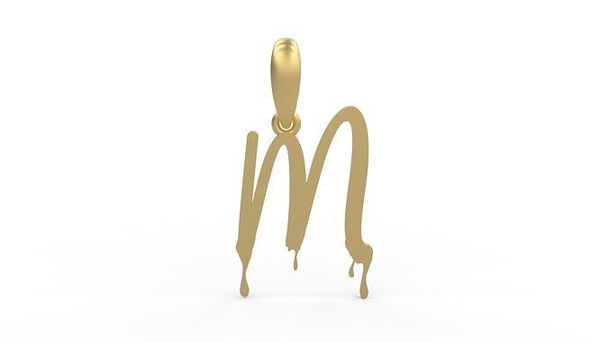 Initial Letters Pendant Halloween Party M 3D print model