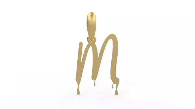 Initial Letters Pendant Halloween Party M 3D print model