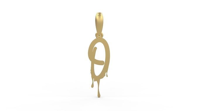 Initial Letters Pendant Halloween Party O 3D print model