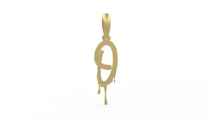 Initial Letters Pendant Halloween Party O 3D print model
