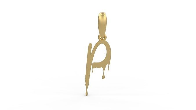 Initial Letters Pendant Halloween Party P 3D print model