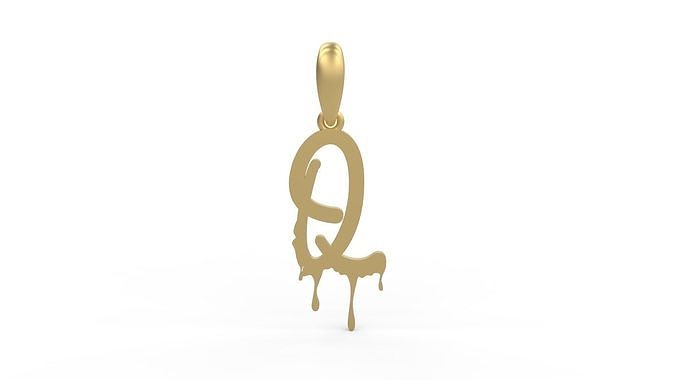 Initial Letters Pendant Halloween Party Q 3D print model