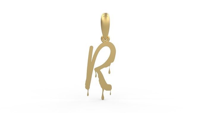 Initial Letters Pendant Halloween Party R 3D print model