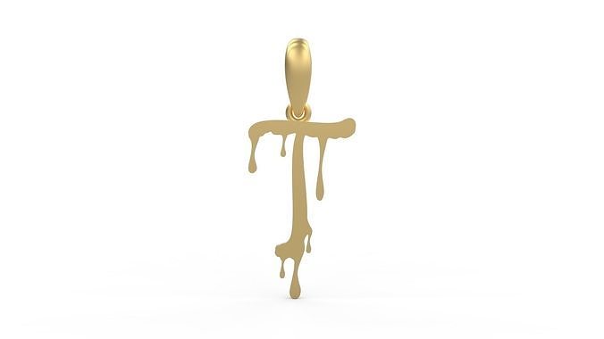 Initial Letters Pendant Halloween Party T 3D print model