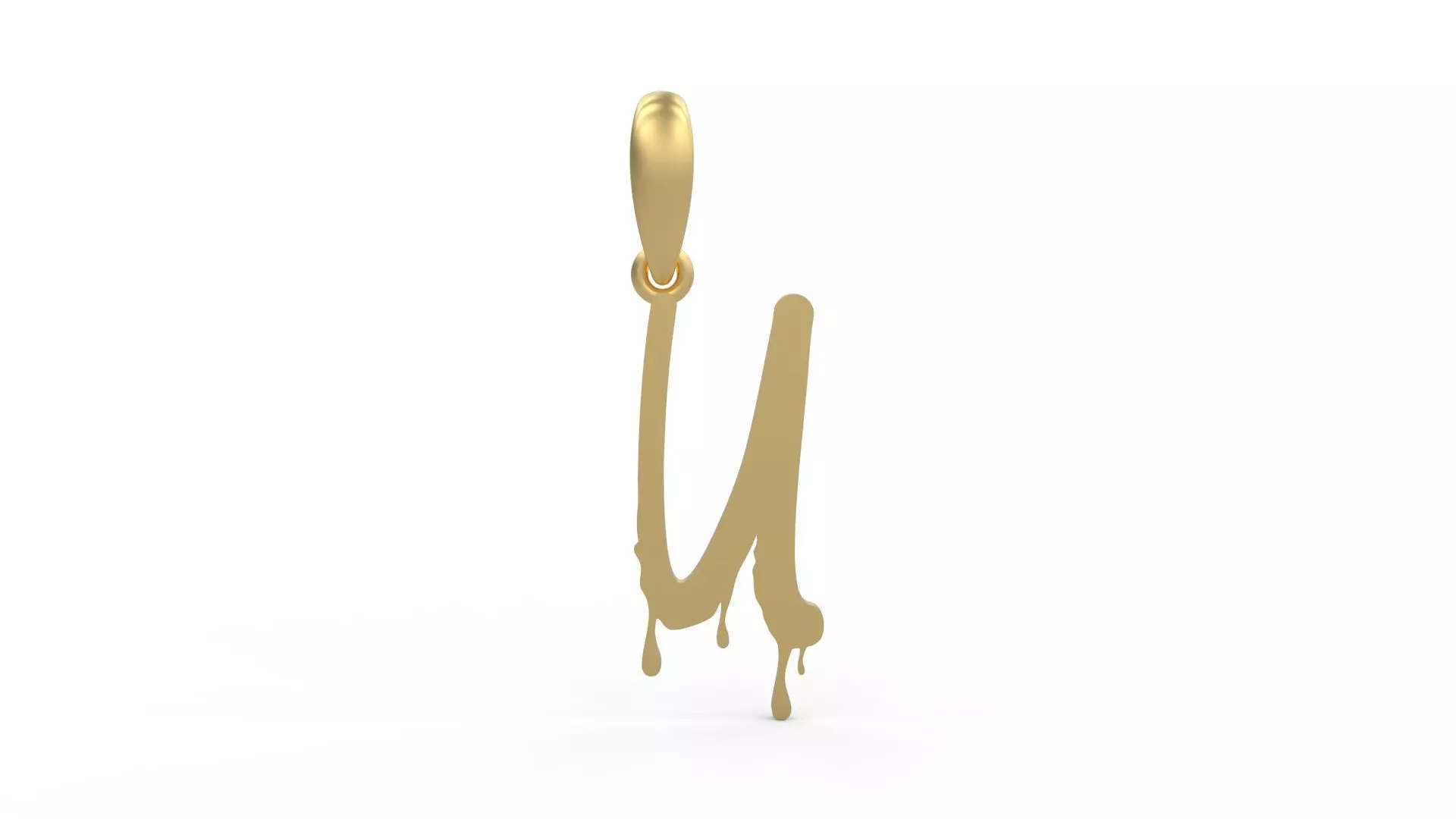 Initial Letters Pendant Halloween Party U 3D print model_0