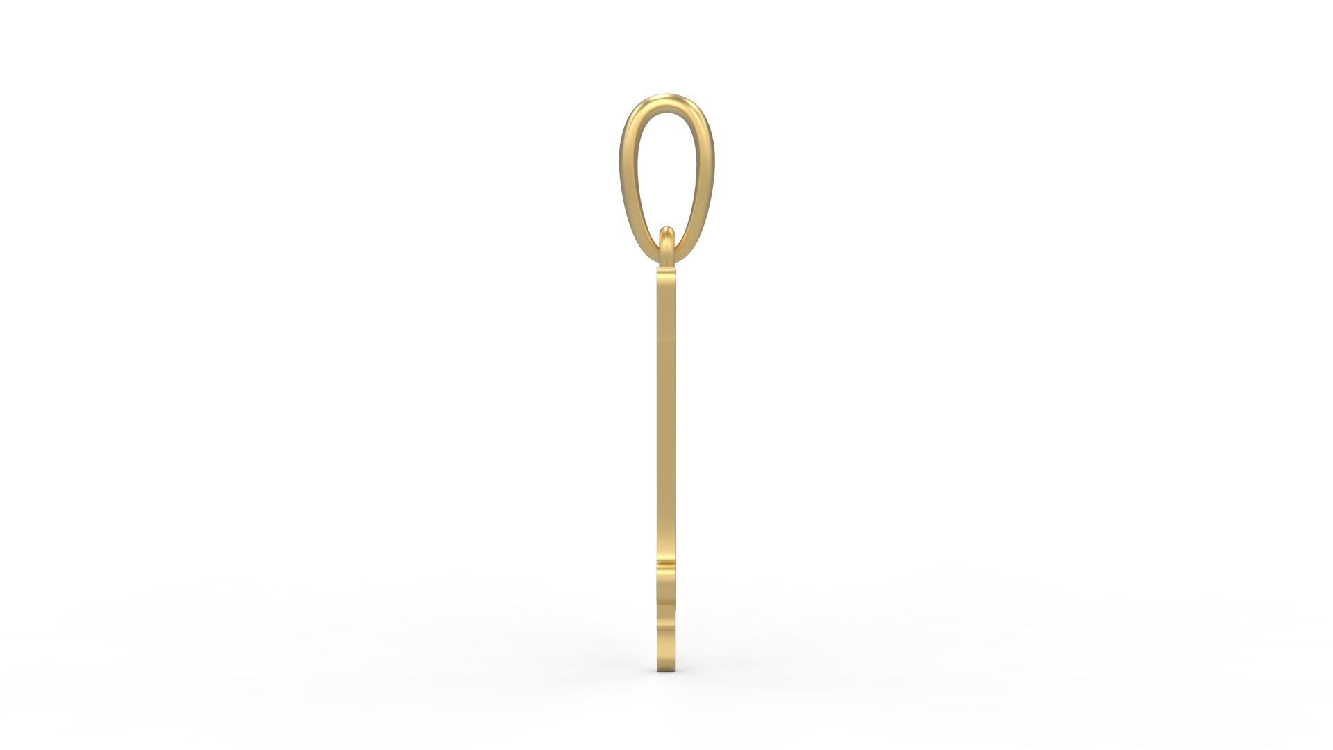 Initial Letters Pendant Halloween Party U 3D print model_2