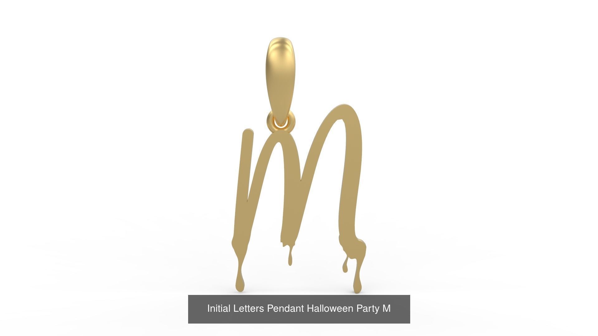 Initial Letters Pendant Alphabets Halloween Party 3D Model Collection_15