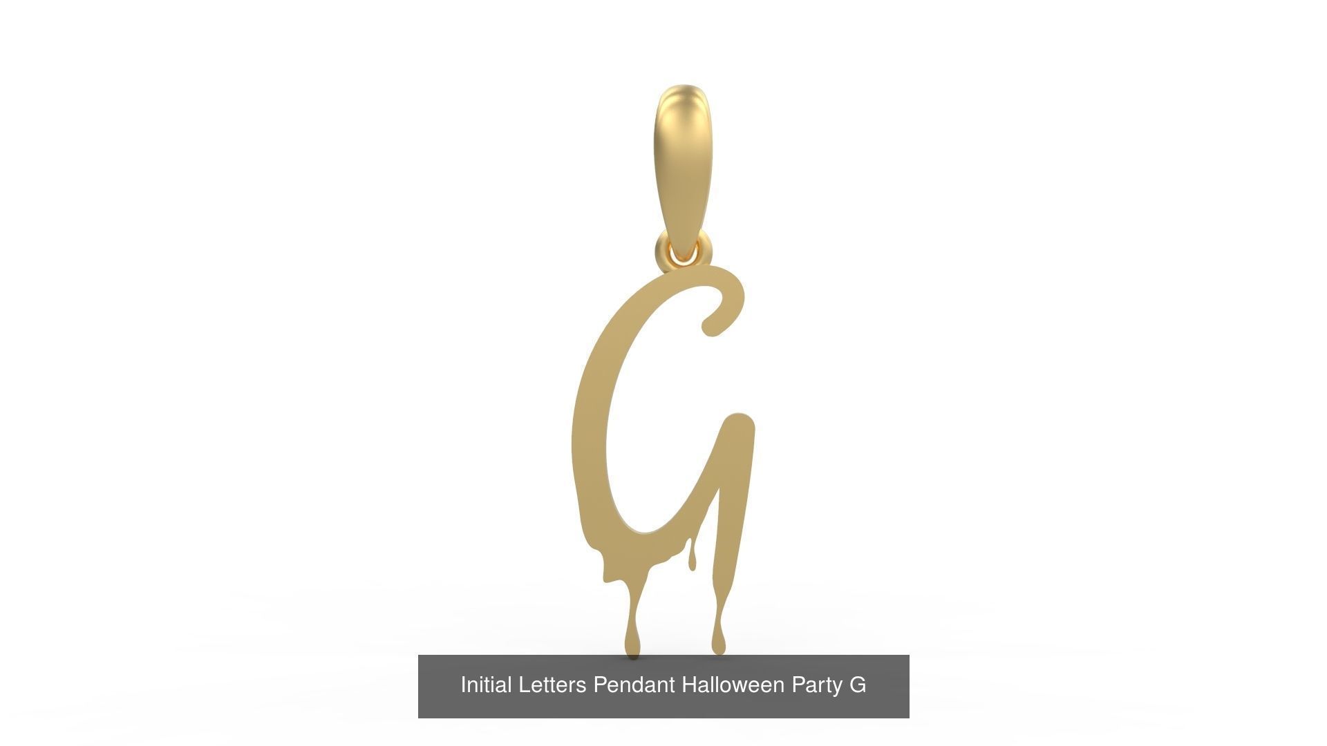Initial Letters Pendant Alphabets Halloween Party 3D Model Collection_9