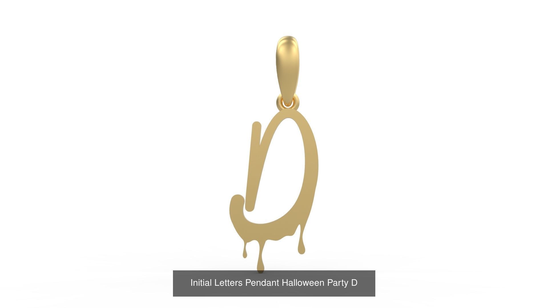 Initial Letters Pendant Alphabets Halloween Party 3D Model Collection_6