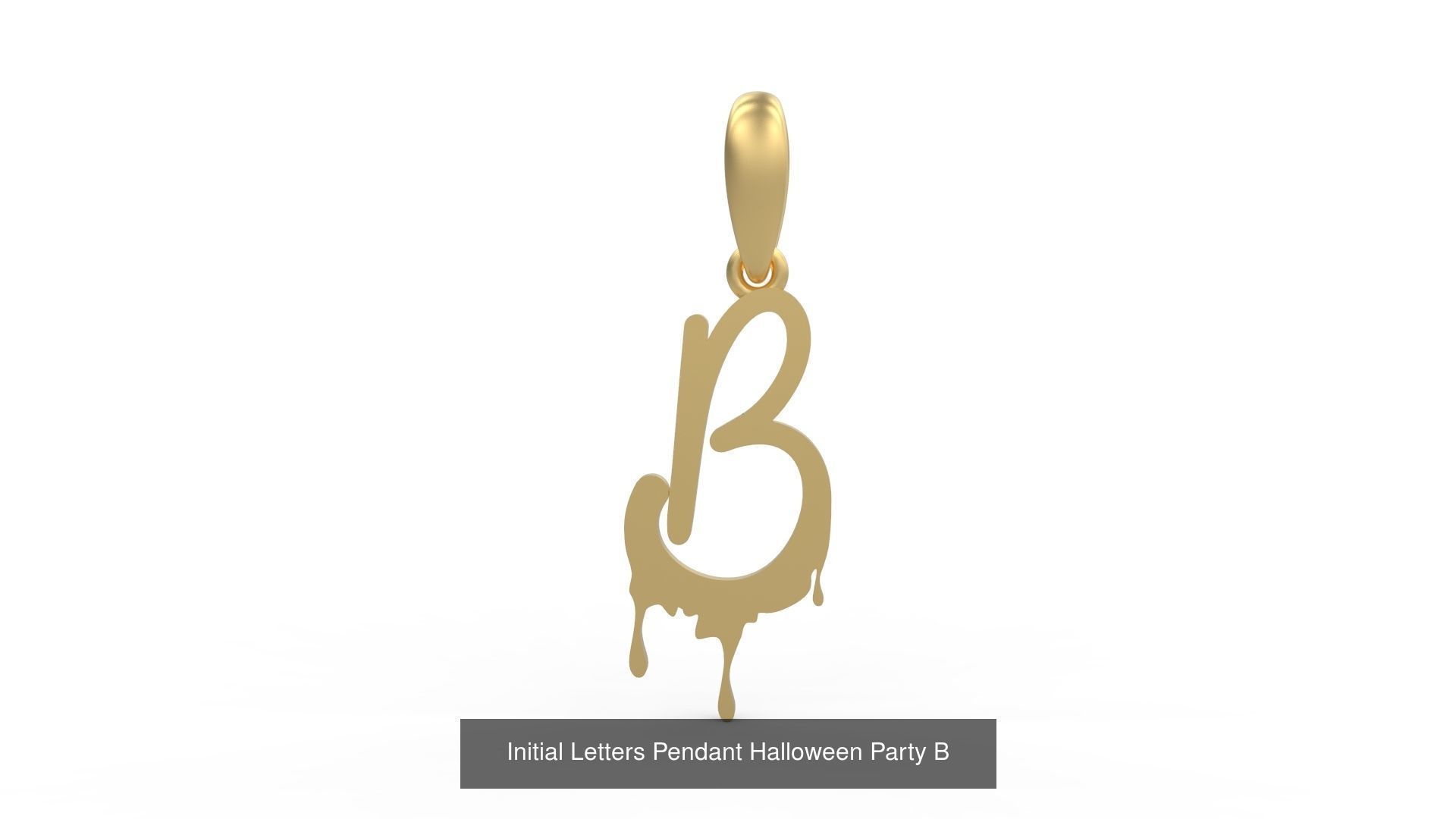 Initial Letters Pendant Alphabets Halloween Party 3D Model Collection_4