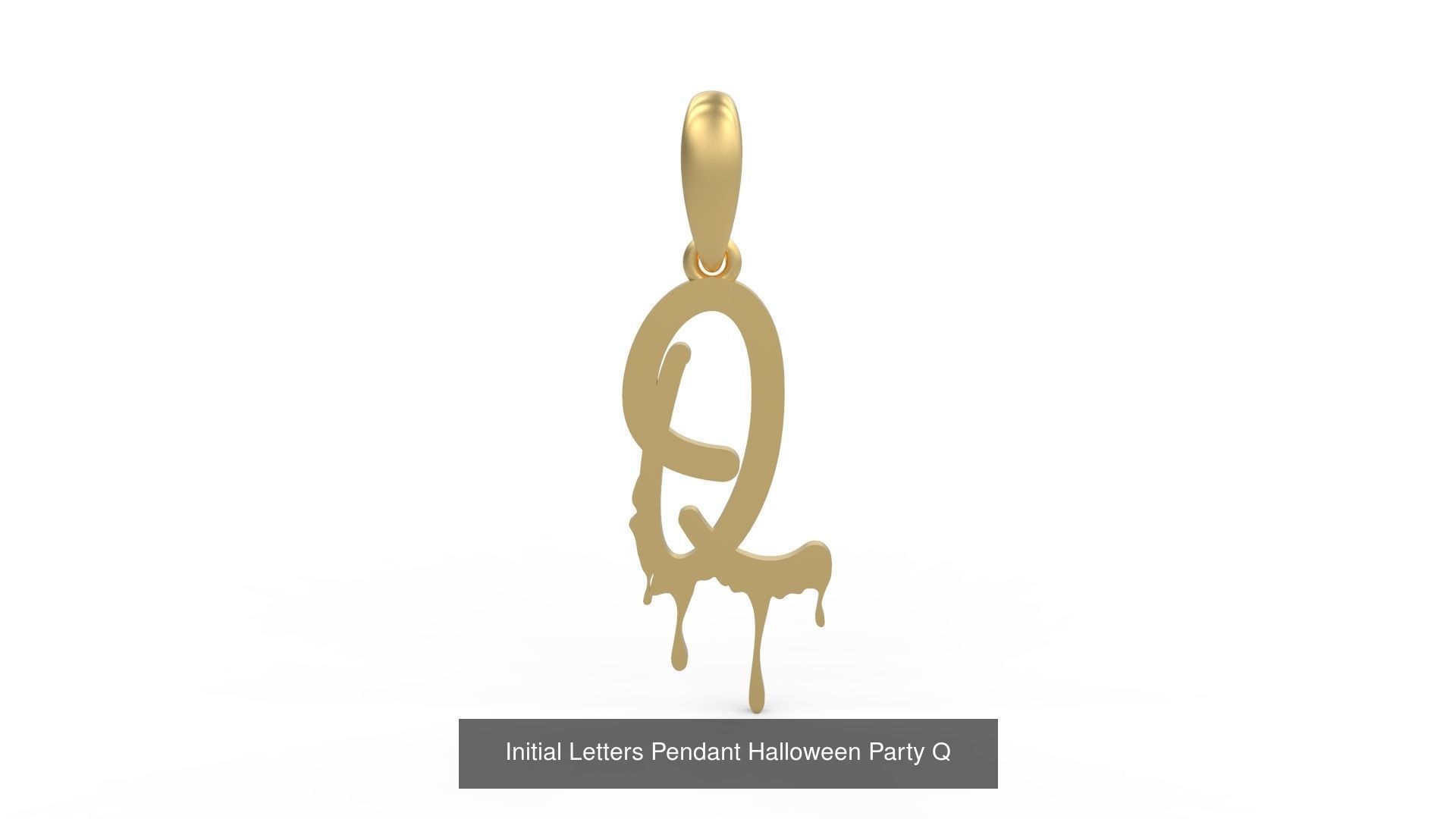 Initial Letters Pendant Alphabets Halloween Party 3D Model Collection_19