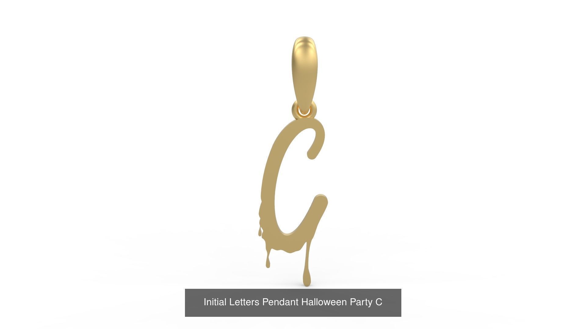 Initial Letters Pendant Alphabets Halloween Party 3D Model Collection_5
